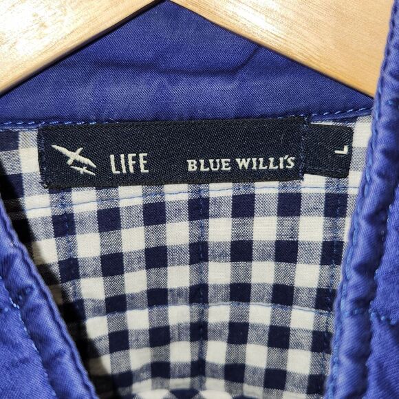 Blue Willi's Dark Blue Button-up Jacket Women's Size L Coat Cotton Knit - Picture 6 of 10